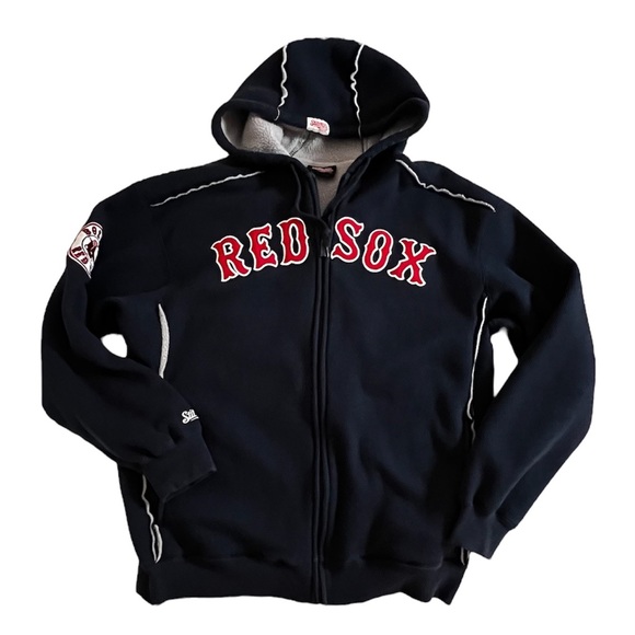 Vintage Boston Red Sox Hoodie Knit Jacket - Picture 4 of 8